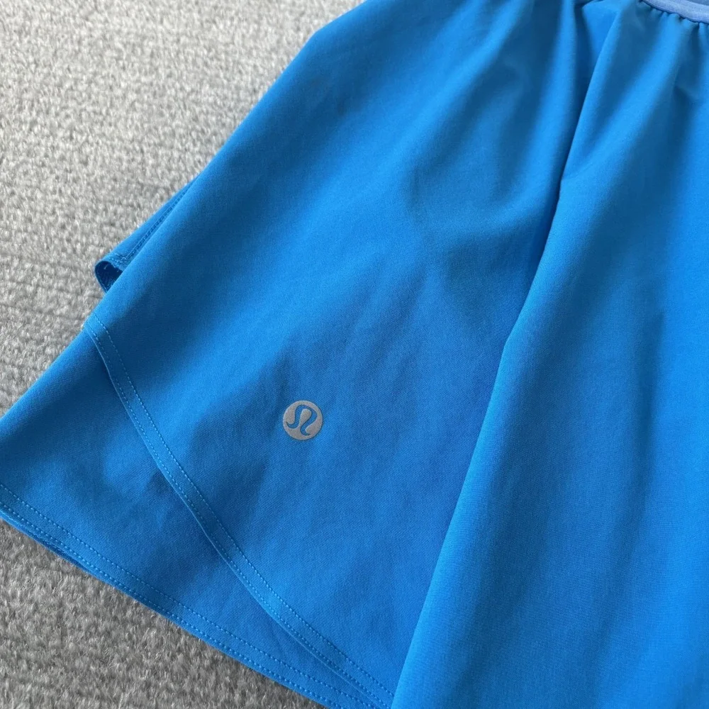 Lululemon Blue Court Rival High Rise Skort Skirt Women's Size 6 LW8ABJT Tennis